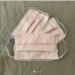 NEW pink lace trim Lolita non medical face mask